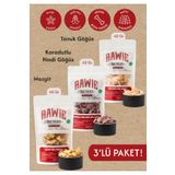 Rawie 3'lü Paket Mezgit, Tavuk Göğüs & K.Hindi Göğüs Köpek Ödül Maması, Freeze Dry, %100 Doğal, Katkısız