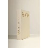 Rawliving Kumaş Kaplı Rodin Gold Dekoratif Kitap Kutu - Bej