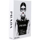 Rawliving Prada Gözlük Dekoratif Kitap Kutusu - Beyaz