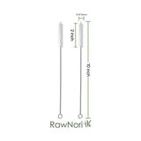 Rawnori 2 Içme Saman Temizleme Fırçası Uzun - Paslanmaz Çelik Içecek Pipetleri Için Kıl Temizleyici Cam Yıkama Için Ağır Hizmet Fırçaları Silikon Metal Pipetler Çaydanlık Bacalı Mini Mikro Şişe - 1/100 Toz Ceviz - Option-1