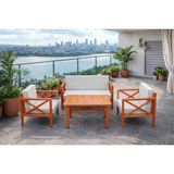 Rawzen Home l Bahçe Takımı I Balkon Mobilyası I Minderli 2+1+1+Masa