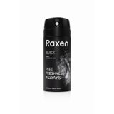Raxen Erkek Deodorant Spreyi - Black Serisi - 150ml - Etkili Ter Kokusu Önleyici - Alüminyumsuz ve Leke Bırakmayan Formül - Gün Boyu Ferahlık Veren Erkek Vücut Spreyi
