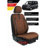 Raxon Ford Tourneo Connect 2019 ve Sonrası Için Tay Tüyü Oto Koltuk Kılıfı - Kahverengi - Siyah