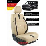 Raxon Ford Tourneo Connect 2019 ve Sonrası Için Tay Tüyü Oto Koltuk Kılıfı - Krem
