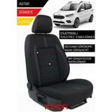 Raxon Ford Tourneo Courier 2019 ve Sonrası Için Tay Tüyü Oto Koltuk Kılıfı - Siyah
