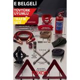 Raxon Lüx Araç Trafik Seti Çantalı 1200A Takviye Kablosu Kriko Bijon Anahtarı Tüvtürk Uyumlu - Gümüş