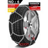 Raxon Starx Serisi x Tipi Kar Zinciri No:6 | Çelik | Ölçü Tablosuna Uyumlu & Güçlü Yol Tutuşu