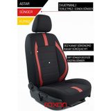 Raxon Tofaş Doğan Neptune Series 2+1 Uyumlu Tay Tüyü Oto Koltuk Kılıfı - Premium Şık ve Konforlu Tasarım - Neptune Serisi - Kırmızı