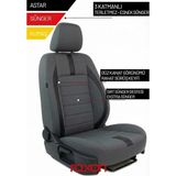 Raxon Tofaş Serçe Neptune Series 2+1 Uyumlu Tay Tüyü Oto Koltuk Kılıfı - Premium Şık ve Konforlu Tasarım - Neptune Serisi - Antrasit