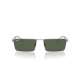 Ray-Ban 0RB3741 Emy Metal Dikdörtgen Güneş Gözlüğü, Geri Dönüşümlü Siyah Mat/Parlak/Polarize Koyu Gri, 57 mm