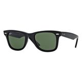 Ray-Ban 2140 901 901 Erkek Güneş Gözlüğü Parlak Siyah Çerçeve Koyu Yeşil Cam UV 400 Filtre