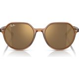 Ray-Ban 2195 6636/93 53 Thalıa Unisex Kahve Yuvarlak Çerçeve Güneş Gözlüğü - Renkli