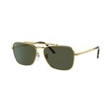 Ray-Ban 3636 9196/31 58 Wayfarer Unisex Gold Köşeli Çerçeve Güneş Gözlüğü