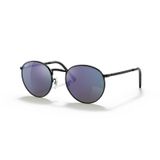 Ray-Ban 3637 002/G1 53 Unisex Siyah Yuvarlak Çerçeve Güneş Gözlüğü