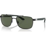 RAY-BAN 3701-59 002/71 Erkek Güneş Gözlüğü UV Filtreli Mat Siyah Çelik Çerçeve ile Şık Tasarım