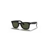 Ray-Ban 4340 Unisex Güneş Gözlüğü, Wayfarer Stil, Yeşil Lens, Siyah Çerçeve