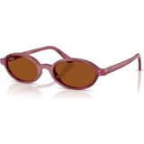 Ray-Ban 4472 685773 51 Khal Kadın Güneş Gözlüğü 51 mm Oval Çerçeve Pembe Renk Koyu Kahverengi Cam - Menekşe