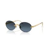 Ray-Ban Asap Rocky 3929 001/S2 Arista Gold-Blue/Dark Grey Aynalı Güneş Gözlüğü