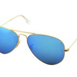 Ray-Ban Aviator Klasik Metal Altın Kadın Güneş Gözlüğü, Arista Altın/Mavi Ayna, M, Arista Altın / Mavi Ayna, M