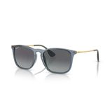 Ray-Ban Chris RB 4187 6592T3 54 Transparent Blue-Grey Unisex Güneş Gözlüğü