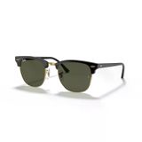 Ray-Ban Clubmaster RB 3016 W0365 49 Black/Gold-Green Unisex Güneş Gözlüğü