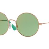 Ray-Ban Damen Sonnenbrille, Gümüş (Parlak Bakır/Yeşil Ayna Kırmızısı), 55