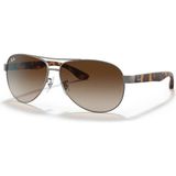 Ray-Ban Erkek Güneş Gözlüğü 0RB3457-029/1359 Gradient Brown Cam ile Şık Gun Metal Matte Tasarım