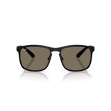 Ray-Ban Erkek RB4264 Polarize Kare Güneş Gözlüğü, Mat Siyah/Gri Chromance, 58 mm