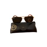 RAY BAN GOLD ÇERÇEVE DETAYLI YENİ SEZON GÜNEŞ GÖZLÜĞÜ EKARTMAN 58