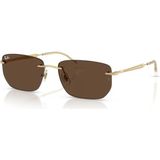 Ray-Ban Güneş Gözlüğü 3768 001/73 56 Metal Çerçeve UV 400 Koruma Altın Renk - Kahverengi
