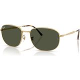 Ray-Ban Güneş Gözlüğü RB3754 60 001/31 Oval Metal Çerçeve Altın Yeşil UV400 Koruma ile Trendy Tasarım - Altın - Yeşil
