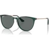 Ray-Ban Junior RJ 9060S 713081 50 Erika Polarize Çocuk Oval Yeşil Kemik Güneş Gözlüğü