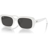 Ray-Ban Kadın Güneş Gözlüğü 0RB4421D 677287 56 Beyaz Çerçeve ve Gri Cam ile Şık Tasarım