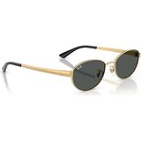 Ray-Ban Kadın Güneş Gözlüğü Rb 3774D 001/87 55 Oval Çerçeve UV 400 Filtreli Altın Renk - Koyu Gri