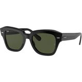 Ray-Ban Kadın Güneş Gözlüğü State Street RB 2186 901/31 52 Siyah Polarize UV Koruma - 52 Ekartman