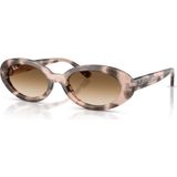 Ray-Ban Kadın Güneş Gözlük 0RB2223 144951 54 Oval Tasarım, Mat Çerçeve ve Kristal Cam ile Şık - Pembe