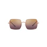 Ray-Ban Kadın Rb1971 Kare Güneş Gözlüğü, Gül Altın/Kırmızı Aynalı Polarize, 54 mm