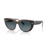 Ray-Ban Kadın Rb2286 Doreen Kare Güneş Gözlüğü, Transp üzerinde Koyu Havana Çok Renkli/Mavi Degrade Polarize, 49 mm