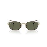 Ray-Ban Kadın Rb3749 Oval Güneş Gözlüğü, Altın/Yeşil Polarize Havana, 58 mm