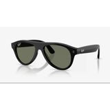 Ray-Ban Meta (Gen 3) Avıator Parlak Siyah Çerçeve Yeşil Polerize Cam 54 Beden