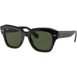 Ray-Ban Rayban Güneş Gözlüğü 2186 901/31 49-20 – Kadın, Siyah Asetat Çerçeve, Yeşil Mat Cam