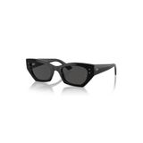 Ray-Ban Rayban Güneş Gözlüğü RB4430 6677/87 49-22 – Kadın, Siyah Asetat Çerçeve, Füme Mat Cam