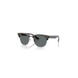 Ray-Ban RB 0504S 670781 54 Clubmaster Reverse Polarize Kare Şeffaf Füme Kemik Unisex Güneş Gözlüğü