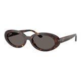 Ray-ban Rb 2223 902b1 54 Kadın Oval Kırçıllı Kahverengi Kemik Güneş Gözlüğü Kahverengi