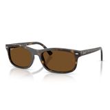 Ray-Ban Rb 2224 71057 57 Unisex Polarize Dikdörtgen Kırçıllı Kahverengi Kemik Güneş Gözlüğü
