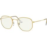 Ray-Ban Rb 3548 9196BF 54 Mavi Işık Önleyici Unisex Gözlük - Altın