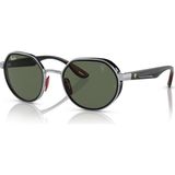 Ray-Ban Rb 3703M F00771 51 Unisex Güneş Gözlüğü Siyah Asetat Çerçeve UV 400 Filtreli Yeşil Cam