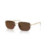 Ray-Ban RB 3768 001/73 56 Arista Gold-Dark Brown Güneş Gözlüğü