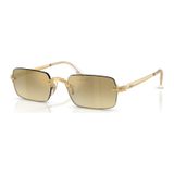 Ray-ban Rb 3928 0017ı 54 A Ap Rocky Unisex Dikdörtgen Gold Aynalı Metal Güneş Gözlüğü Altın
