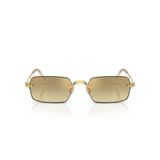 Ray-Ban RB 3928 0017I 54 A$AP ROCKY Unisex Dikdörtgen Gold Aynalı Metal Güneş Gözlüğü